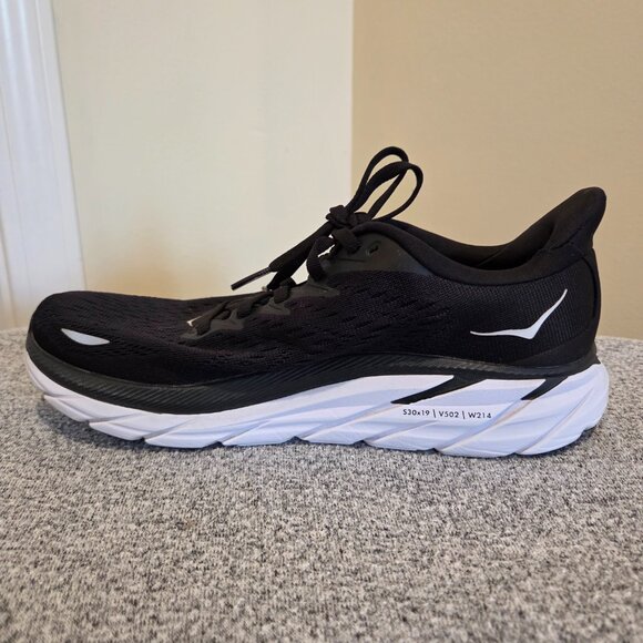 Hoka Clifton Running Shoes Womens 7.5B Black Gray - Picture 5 of 9